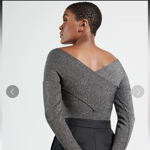 TED BAKER silver and black sparkly top - Picture 4 of 4